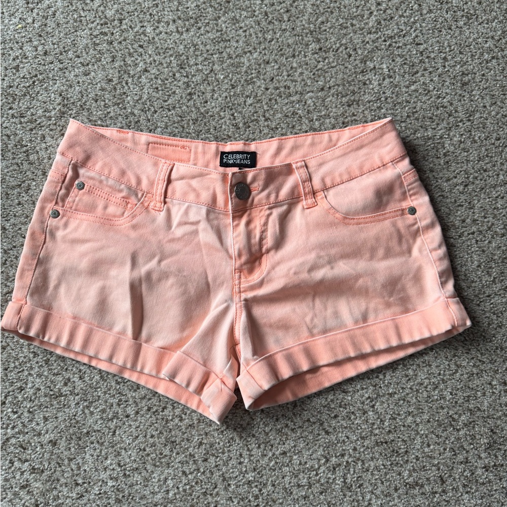 Celebrity pink jean shorts